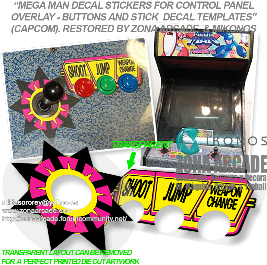 stickergameshop | Sticker Méga Man pour borne arcade MAME Disponible